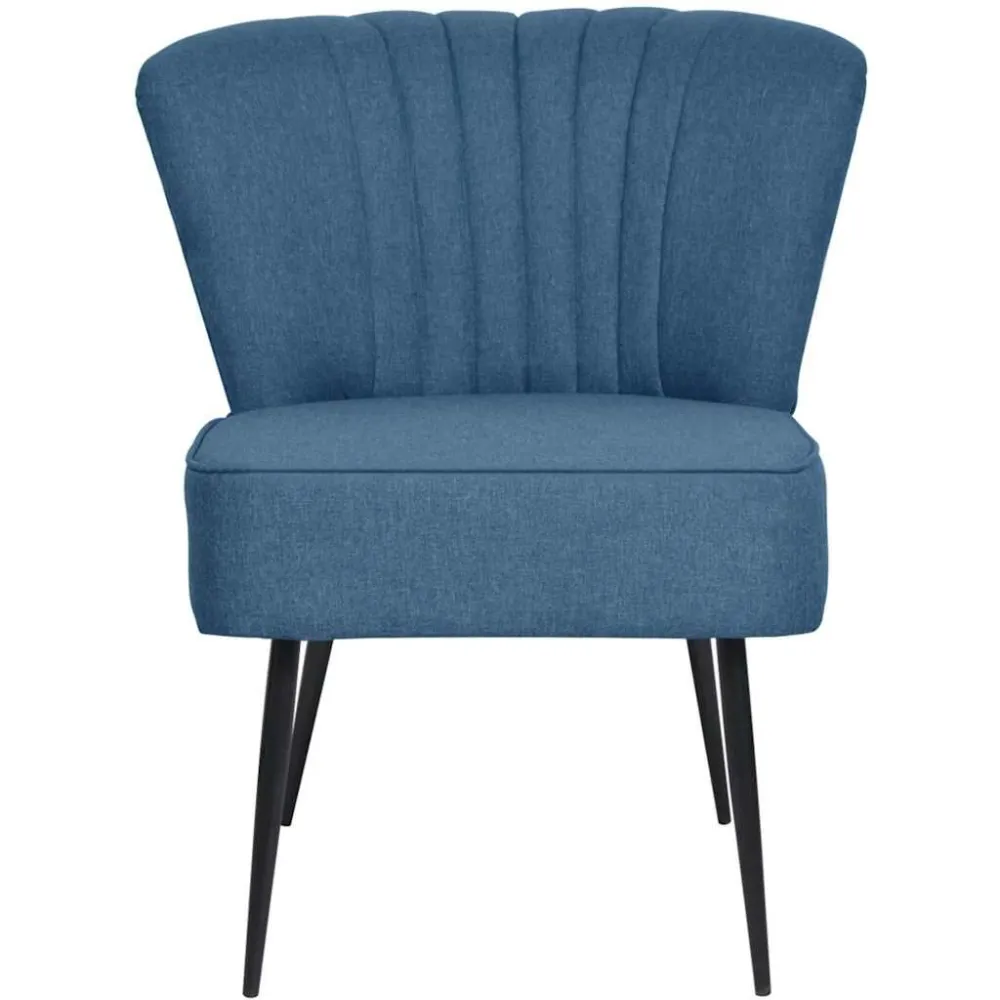 Sedia da Cocktail Blu Tessuto