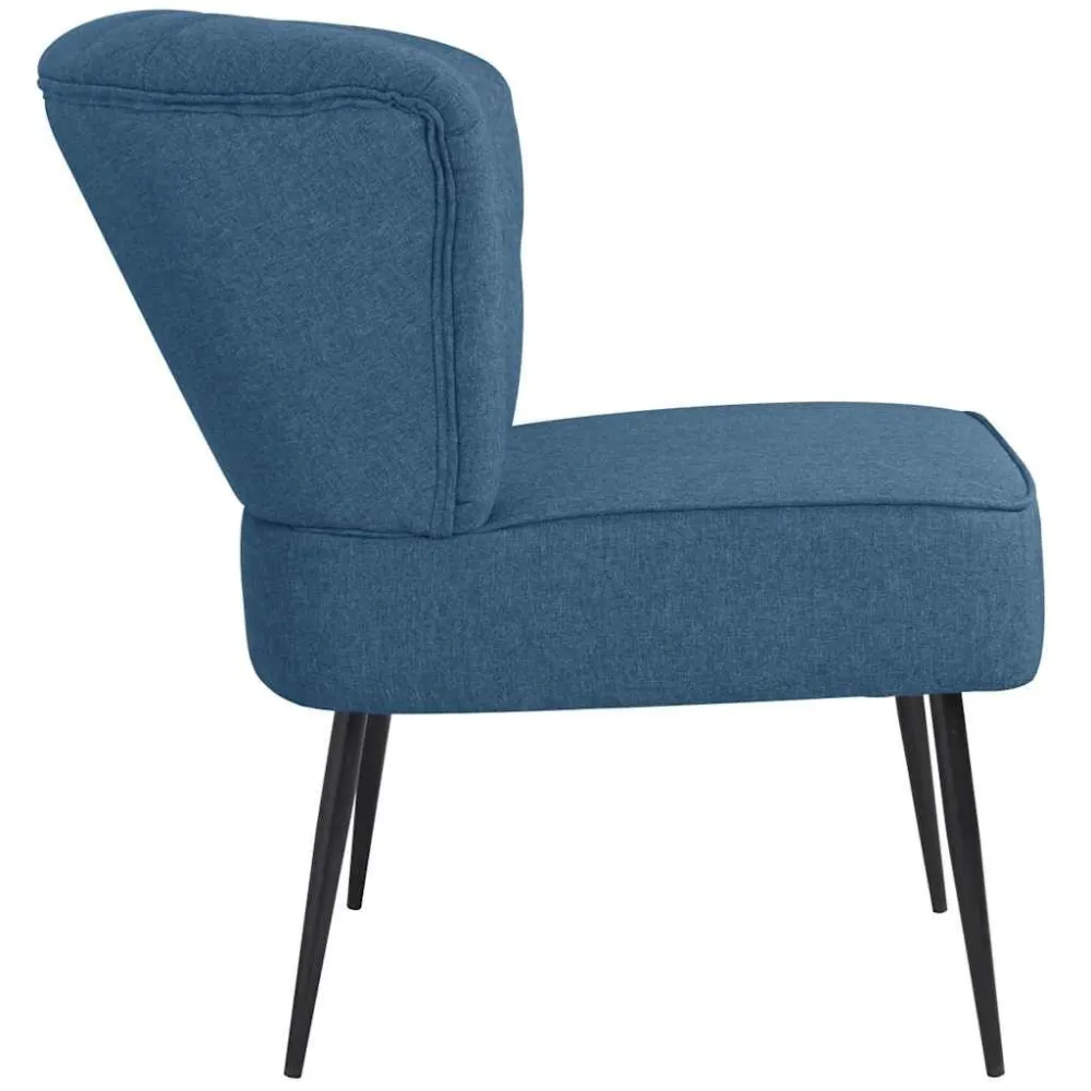 Sedia da Cocktail Blu Tessuto