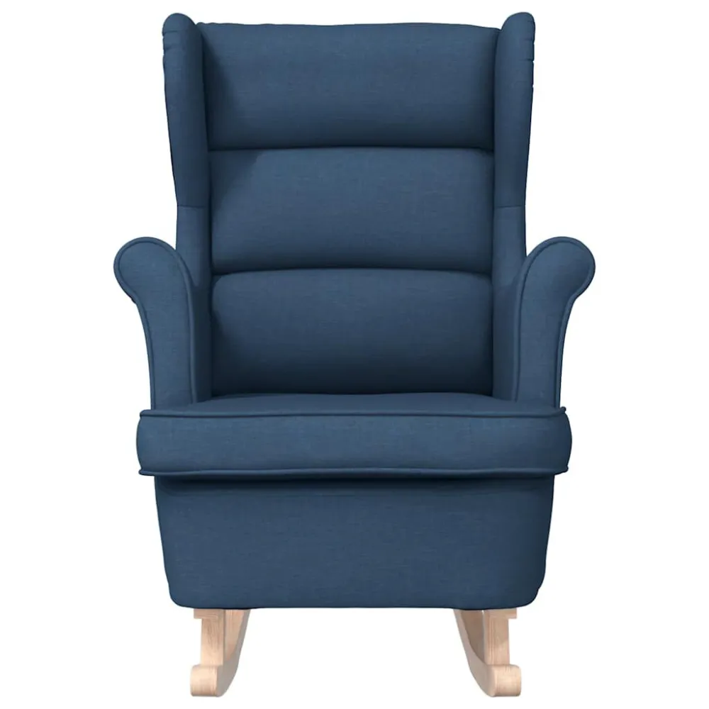 Sedia Dondolo Blu 74x90x102 cm Tessuto