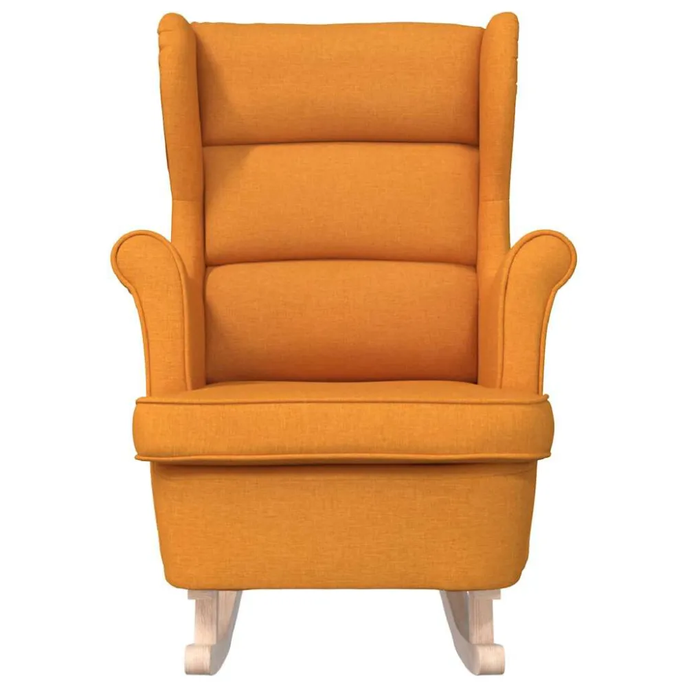 Sedia Dondolo Giallo Scuro 74x90x102 cm Tessuto