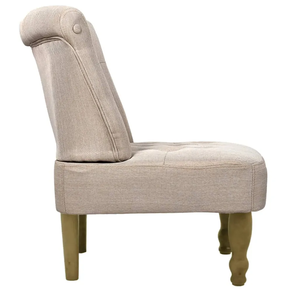 Sedia Francese Tessuto Crema