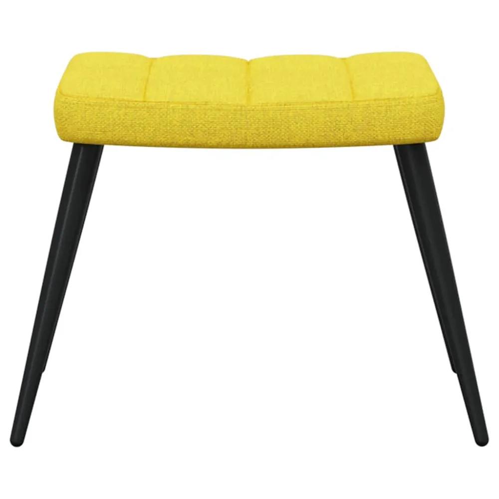 Sedia Relax con Sgabello Giallo Senape Tessuto