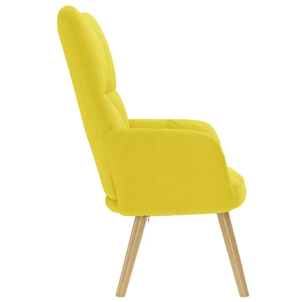 Sedia Relax Giallo Chiaro Tessuto
