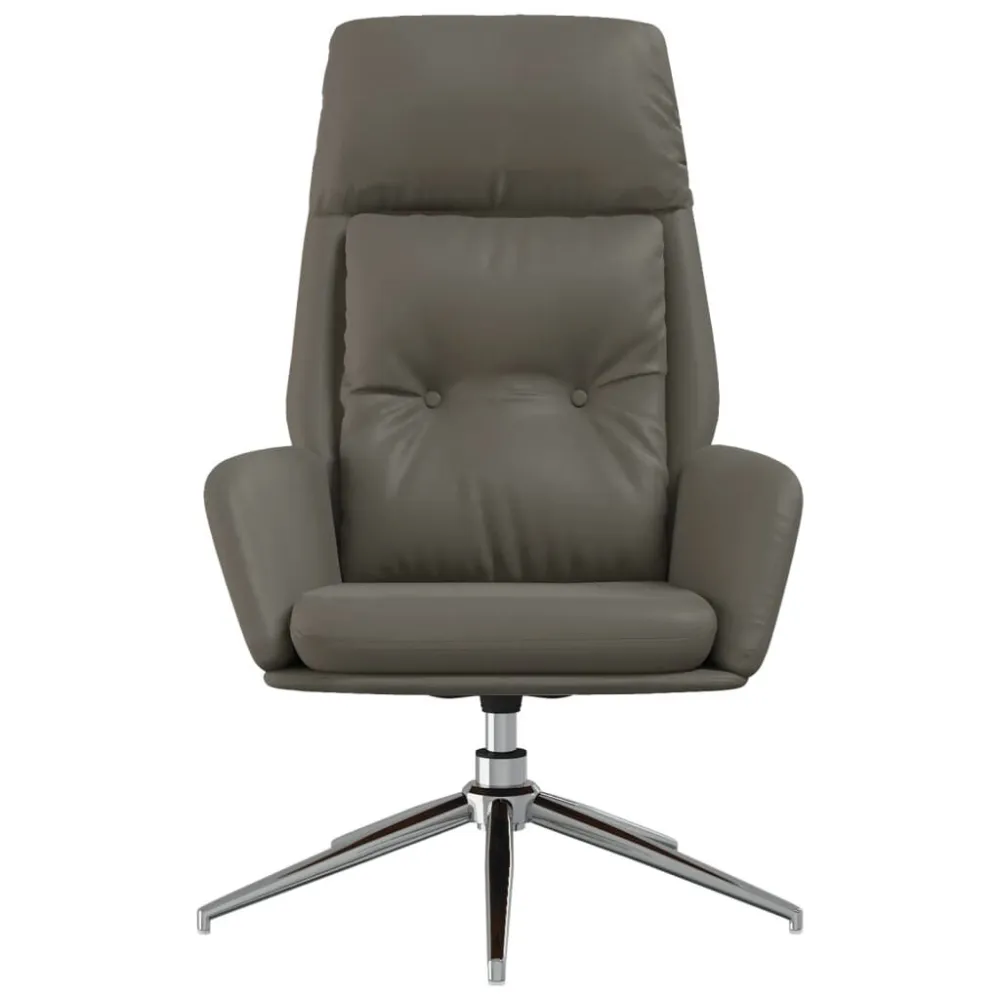 Sedia Relax Grigia Vera Pelle