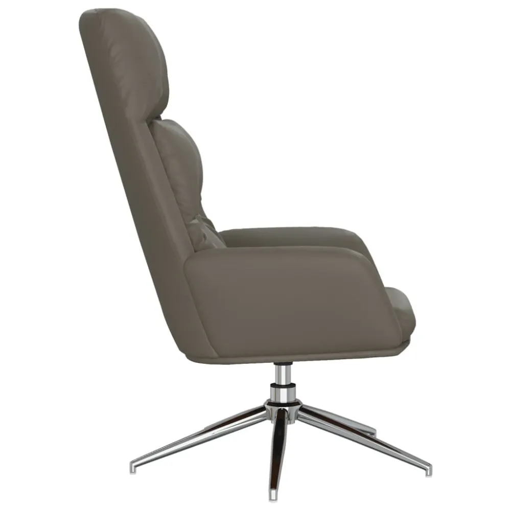 Sedia Relax Grigia Vera Pelle