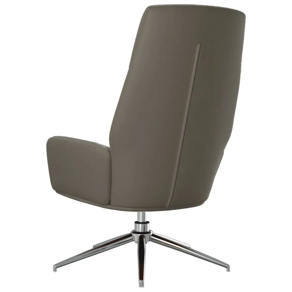Sedia Relax Grigia Vera Pelle