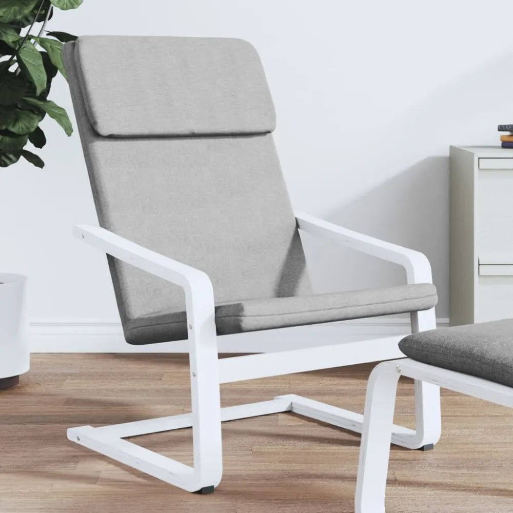 Sedia Relax Grigio Chiaro Tessuto