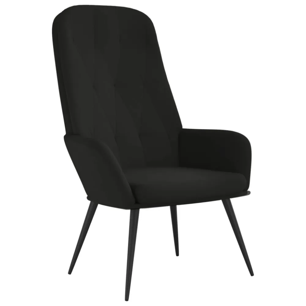 Sedia Relax Nero Velluto