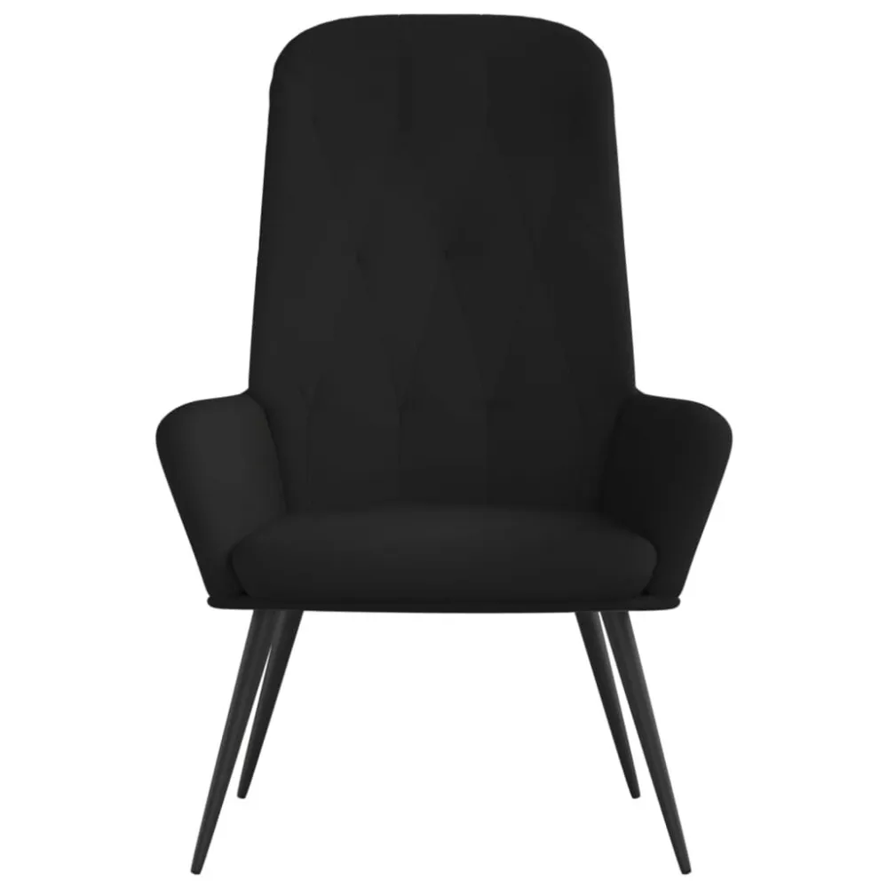 Sedia Relax Nero Velluto
