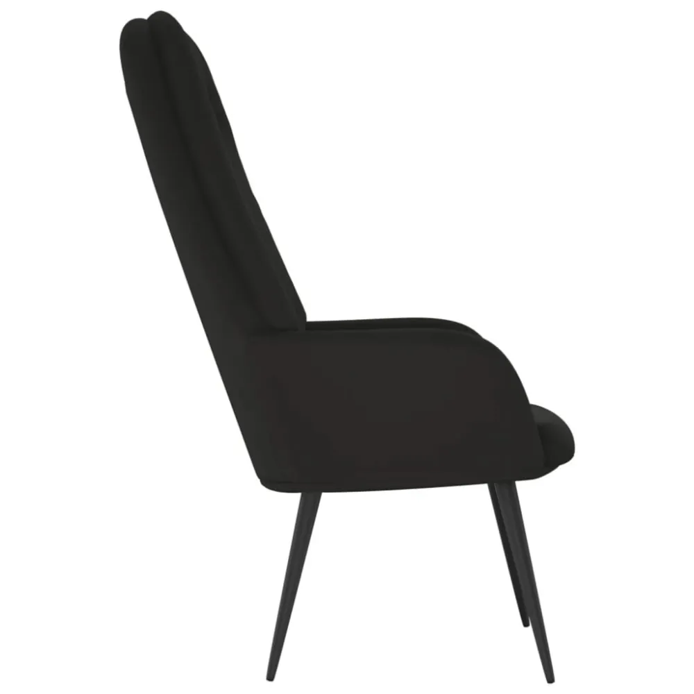 Sedia Relax Nero Velluto