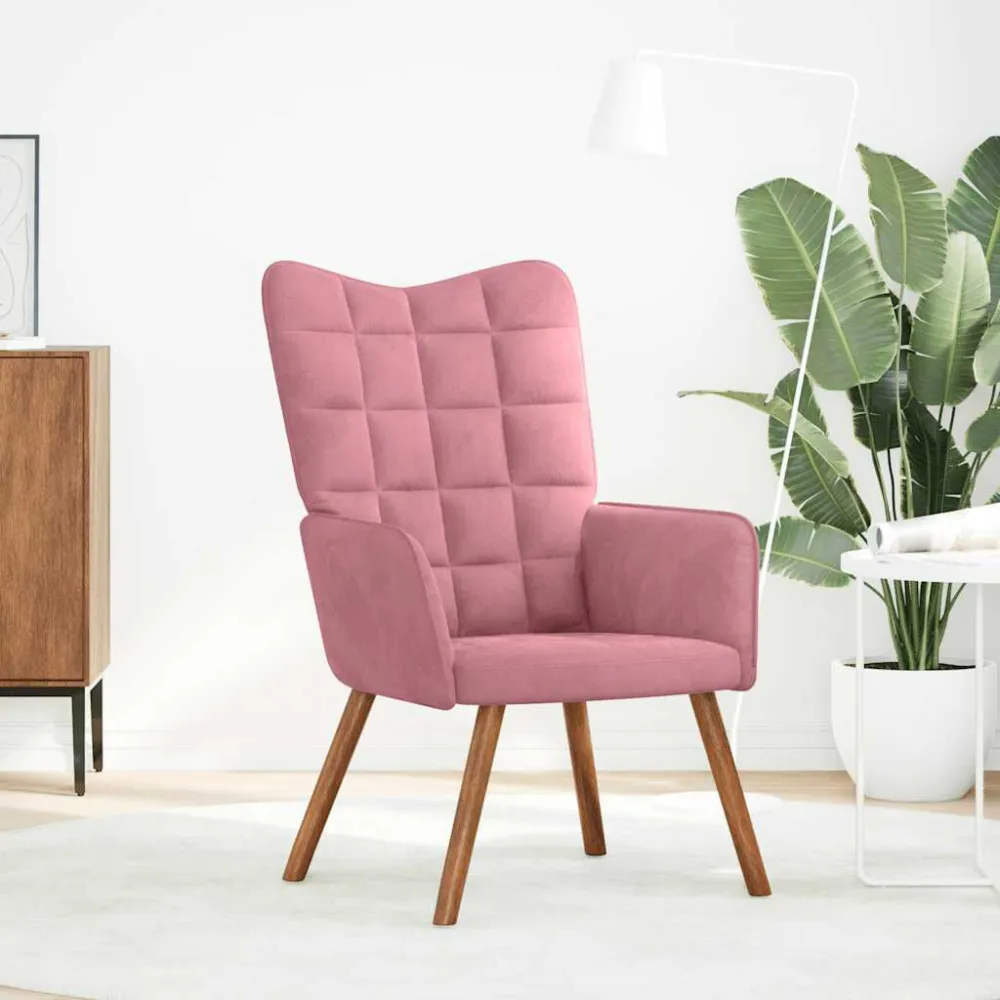 Sedia Relax Rosa Velluto