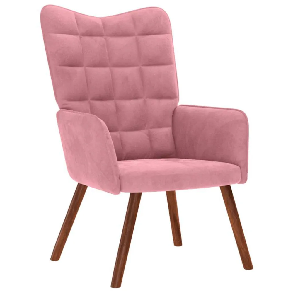 Sedia Relax Rosa Velluto