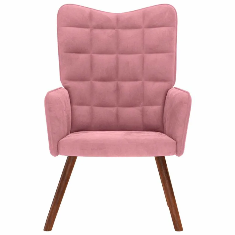 Sedia Relax Rosa Velluto