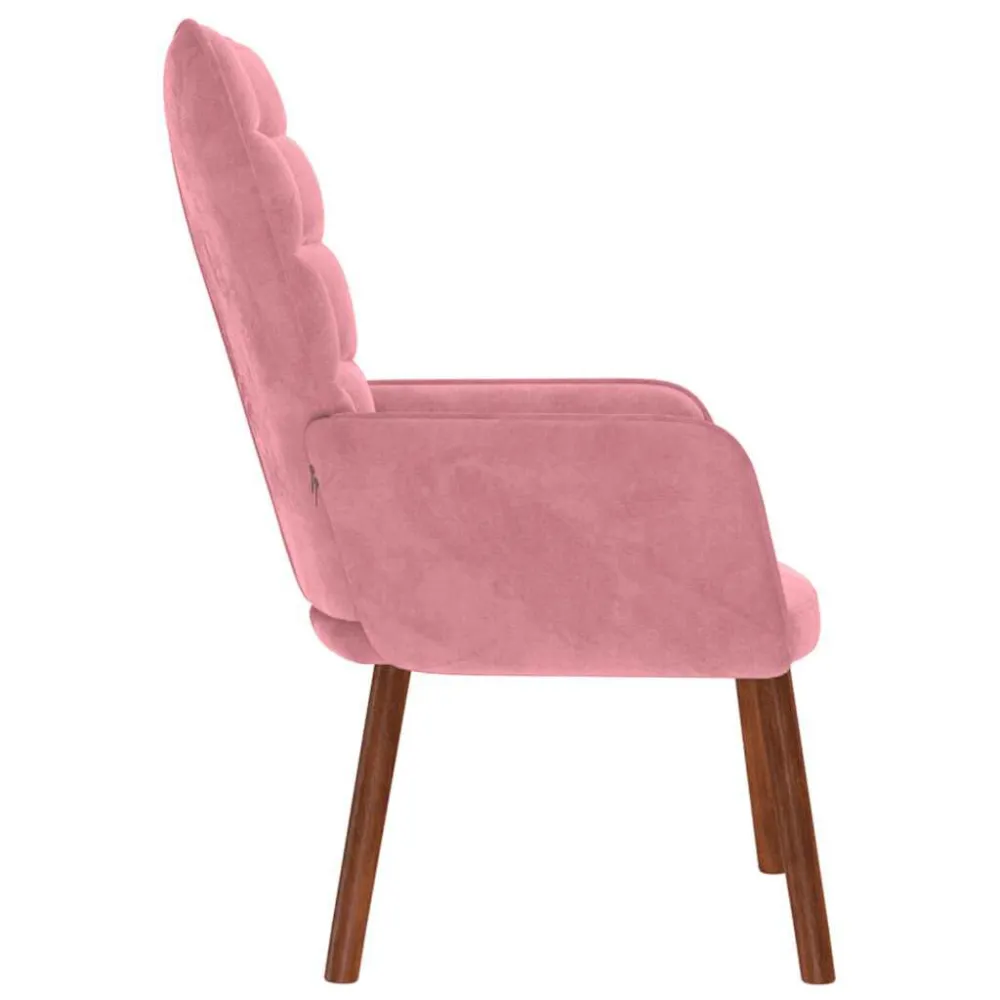 Sedia Relax Rosa Velluto