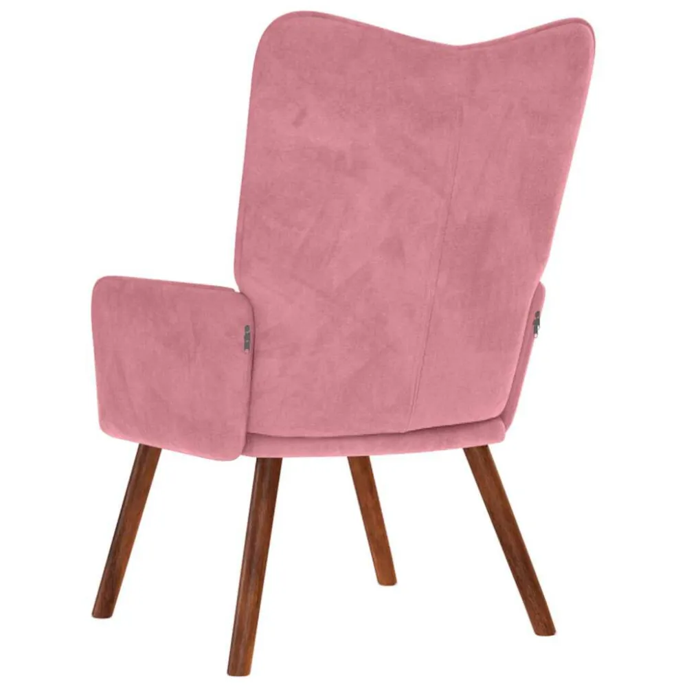 Sedia Relax Rosa Velluto