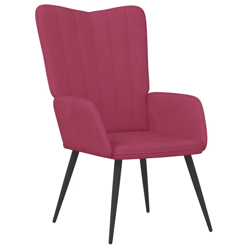 Sedia Relax Rosso Vino Velluto