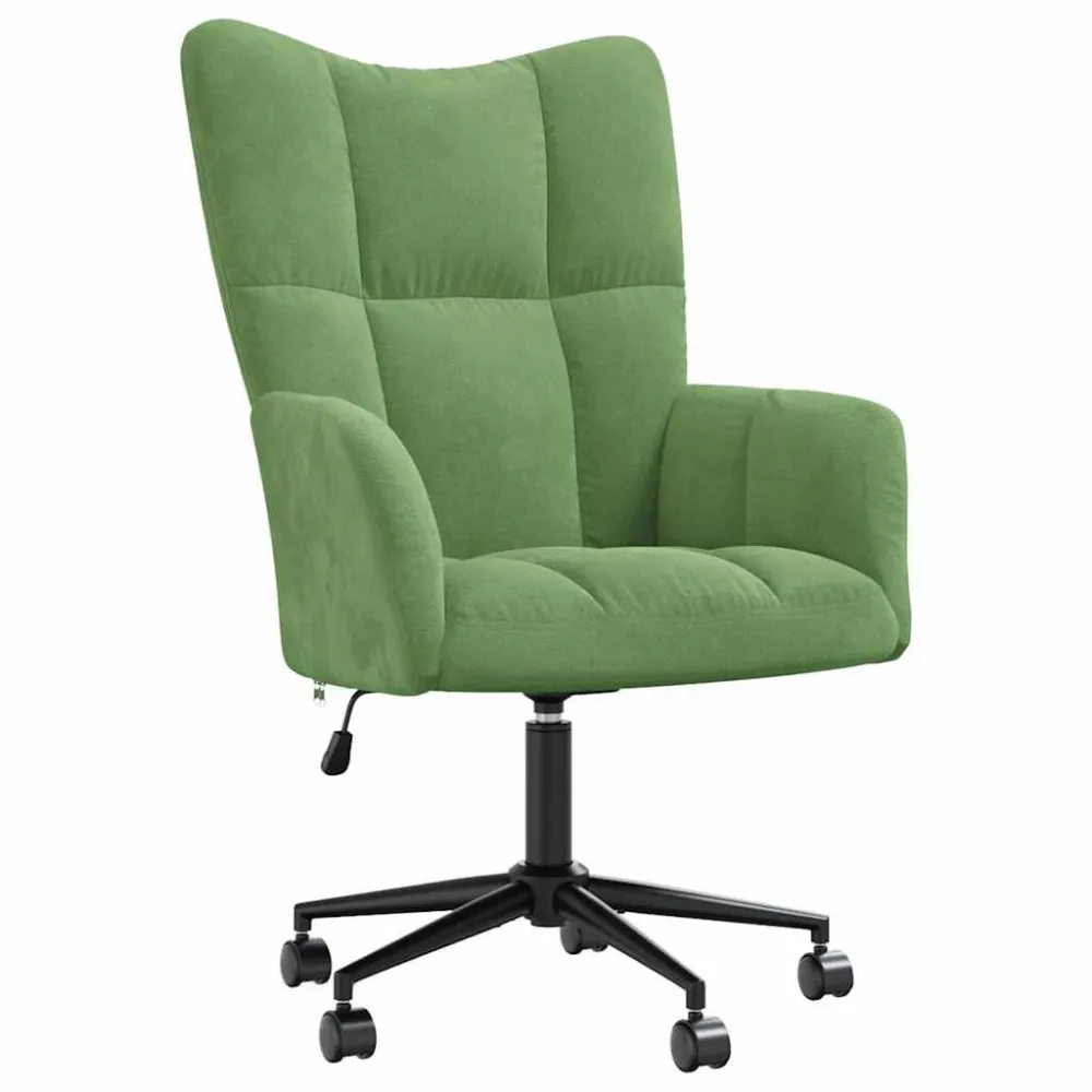 Sedia Relax Verde Chiaro Velluto