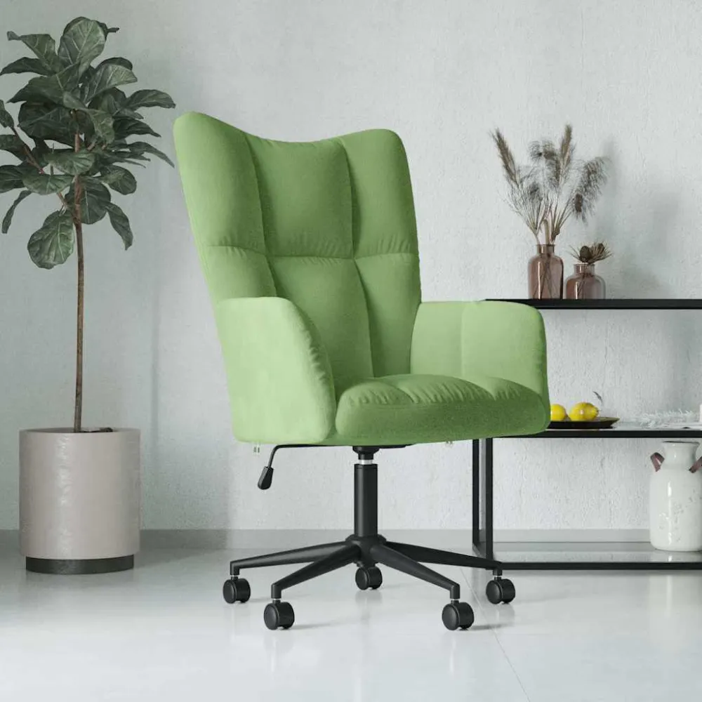 Sedia Relax Verde Chiaro Velluto