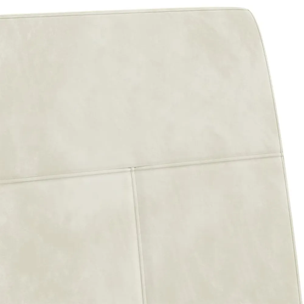 Sedia Sbalzo Bianco Crema Velluto