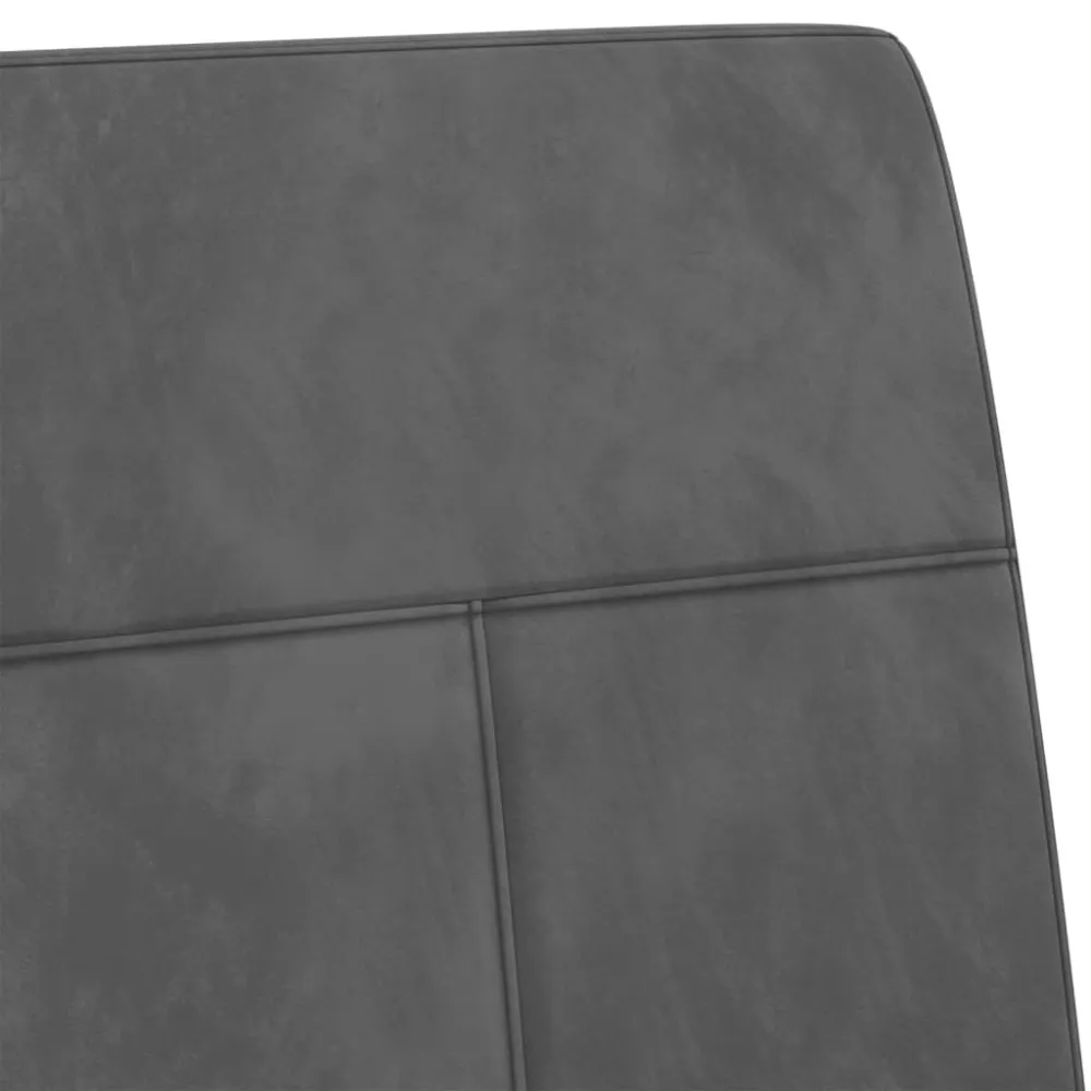 Sedia Sbalzo Grigio Scuro Velluto