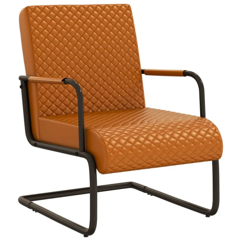 Sedia Sbalzo Marrone Similpelle