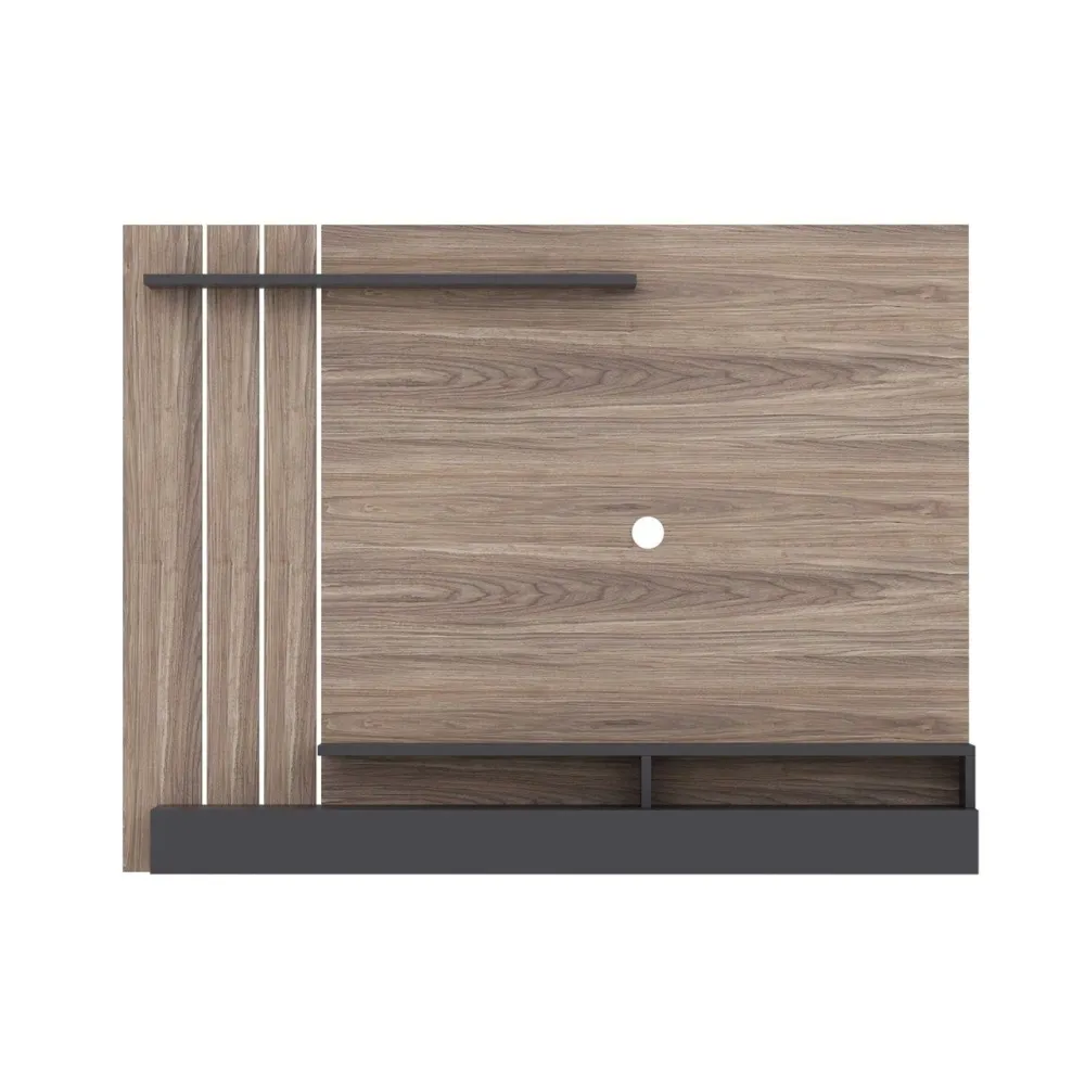 Mobile TV sospeso Lopud L157xH120cm Rovere chiaro e grigio chiaro