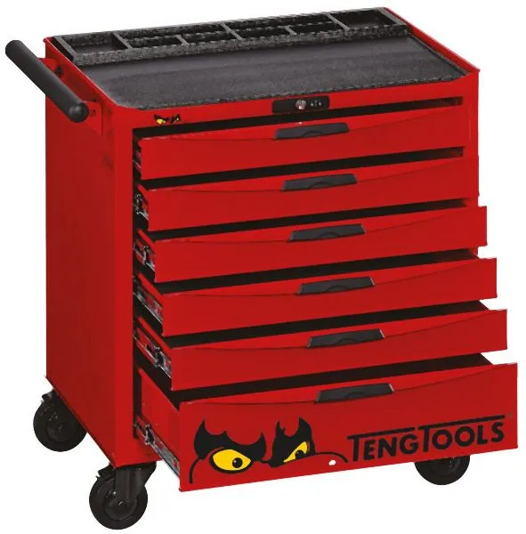 Teng Tools 26" PRO Armadietto basso 6 cassetti rosso TCW806N - Alta Precisione