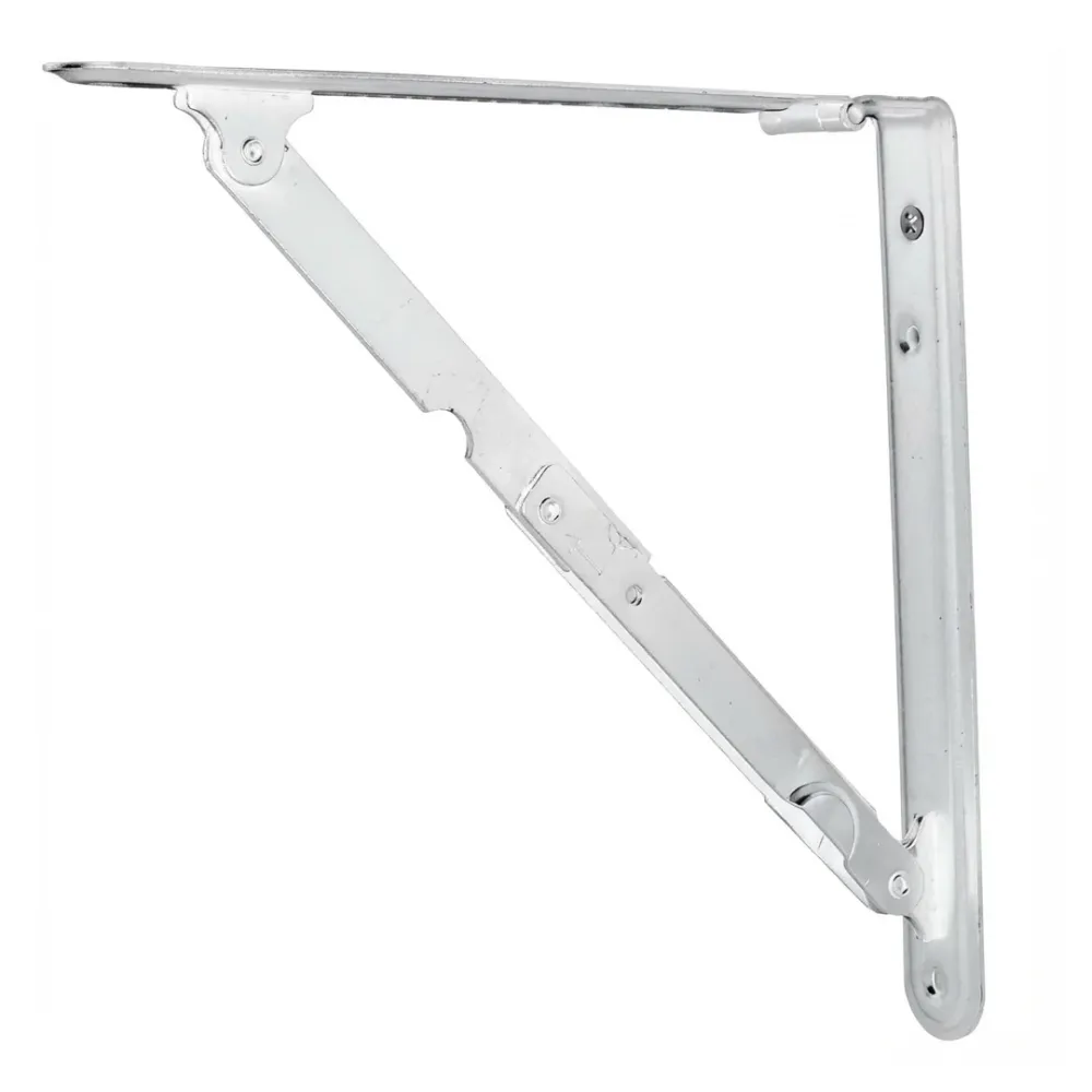 Reggimensola Pieghevole Acciaio Verniciato Bianco 300x300 mm Portata 50 Kg