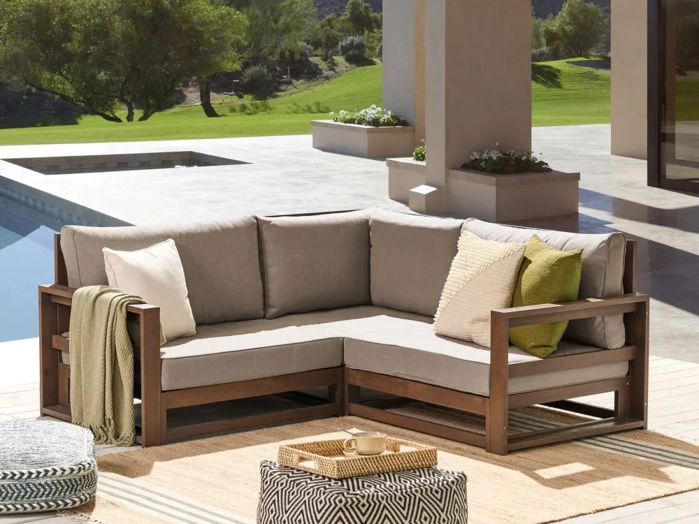 Divano da giardino TIMOR Legno d'acacia certificato FSC® Legno scuro Reversibile