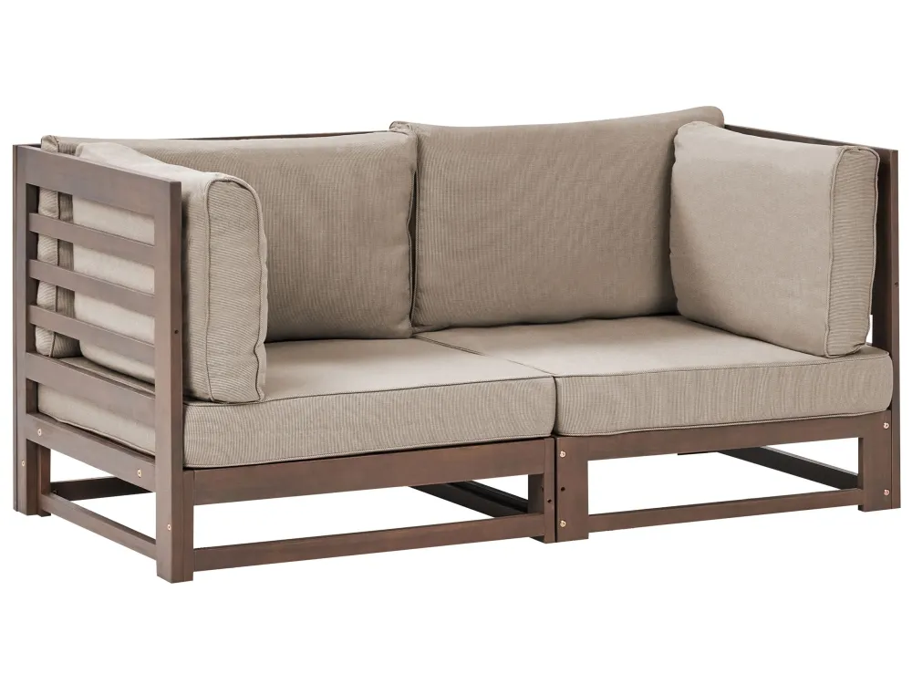 Divano da giardino TRANI Legno d'acacia certificato FSC® Legno scuro