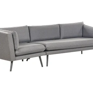 Divano imbottito da giardino Divano da giardino LORETELLO Poliestere Grigio Sinistra