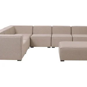 Divano imbottito da giardino Set da giardino AREZZO Poliestere Beige Destra
