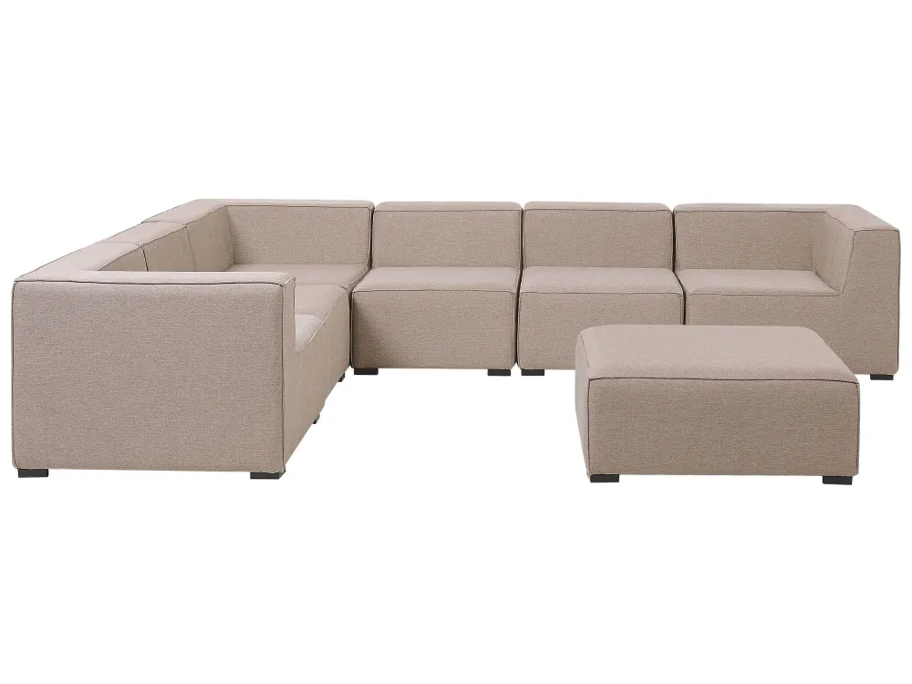 Divano imbottito da giardino Set da giardino AREZZO Poliestere Beige Destra