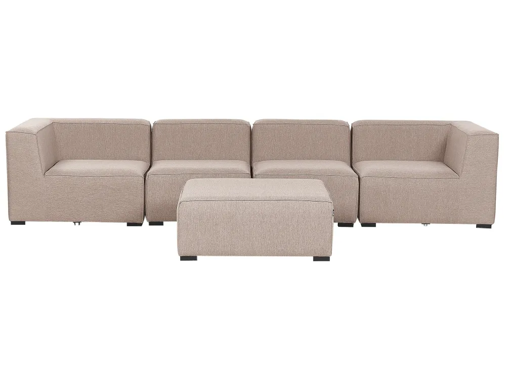 Divano imbottito da giardino Set da giardino AREZZO Poliestere Beige