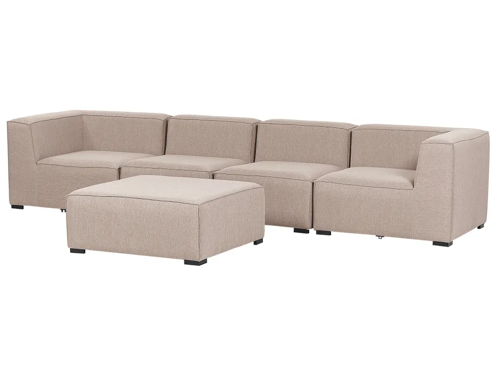 Divano imbottito da giardino Set da giardino AREZZO Poliestere Beige