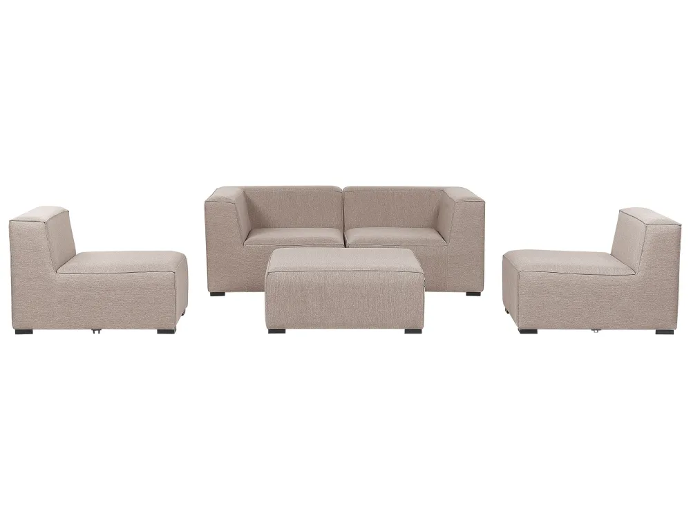 Divano imbottito da giardino Set da giardino AREZZO Poliestere Beige