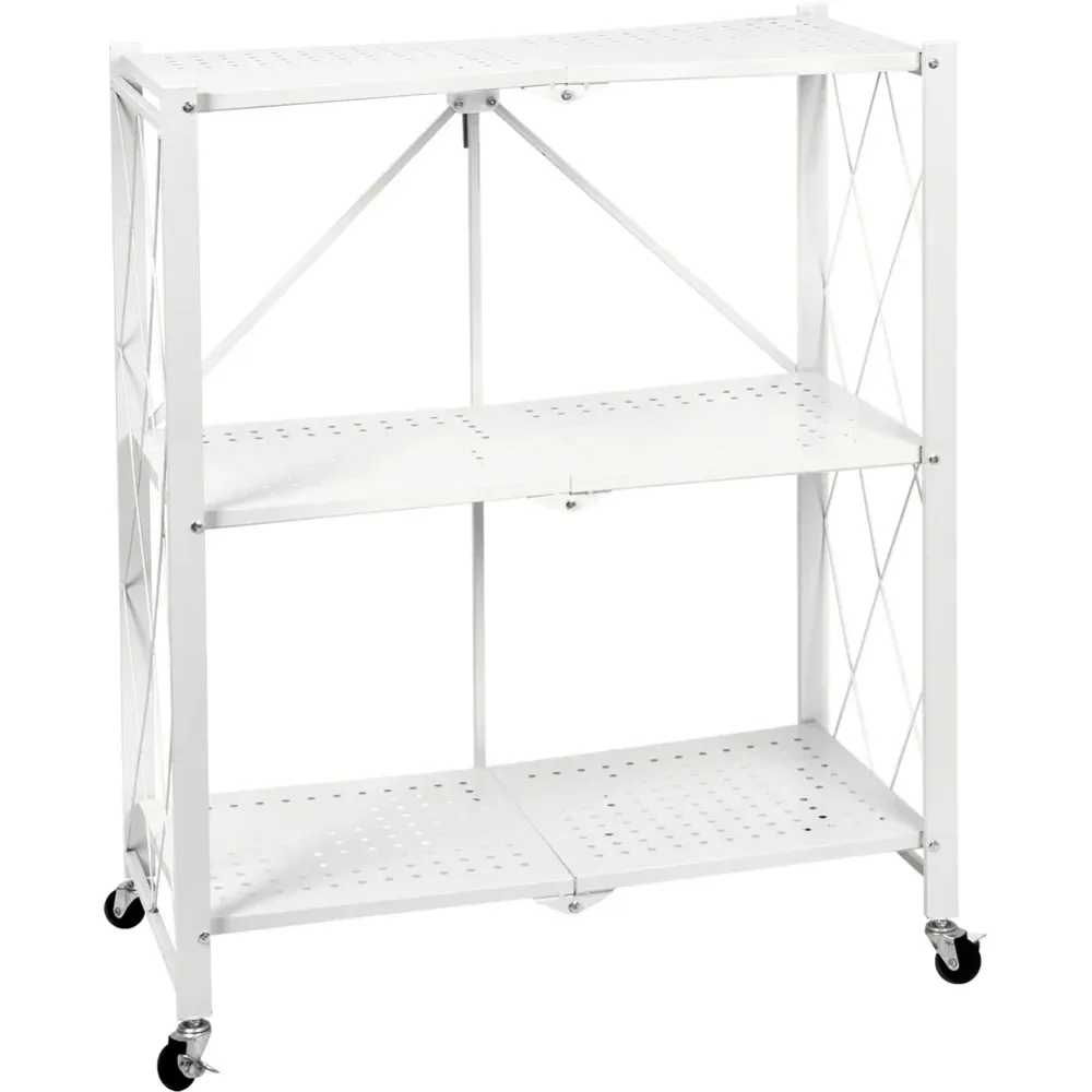 Scaffale Richiudibile Salvaspazio Metallo Scaffalatura Multiuso Pieghevole