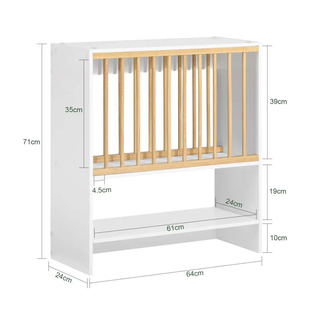 SoBuy Mensola porta piatti 64x24x71cm KCR09-W