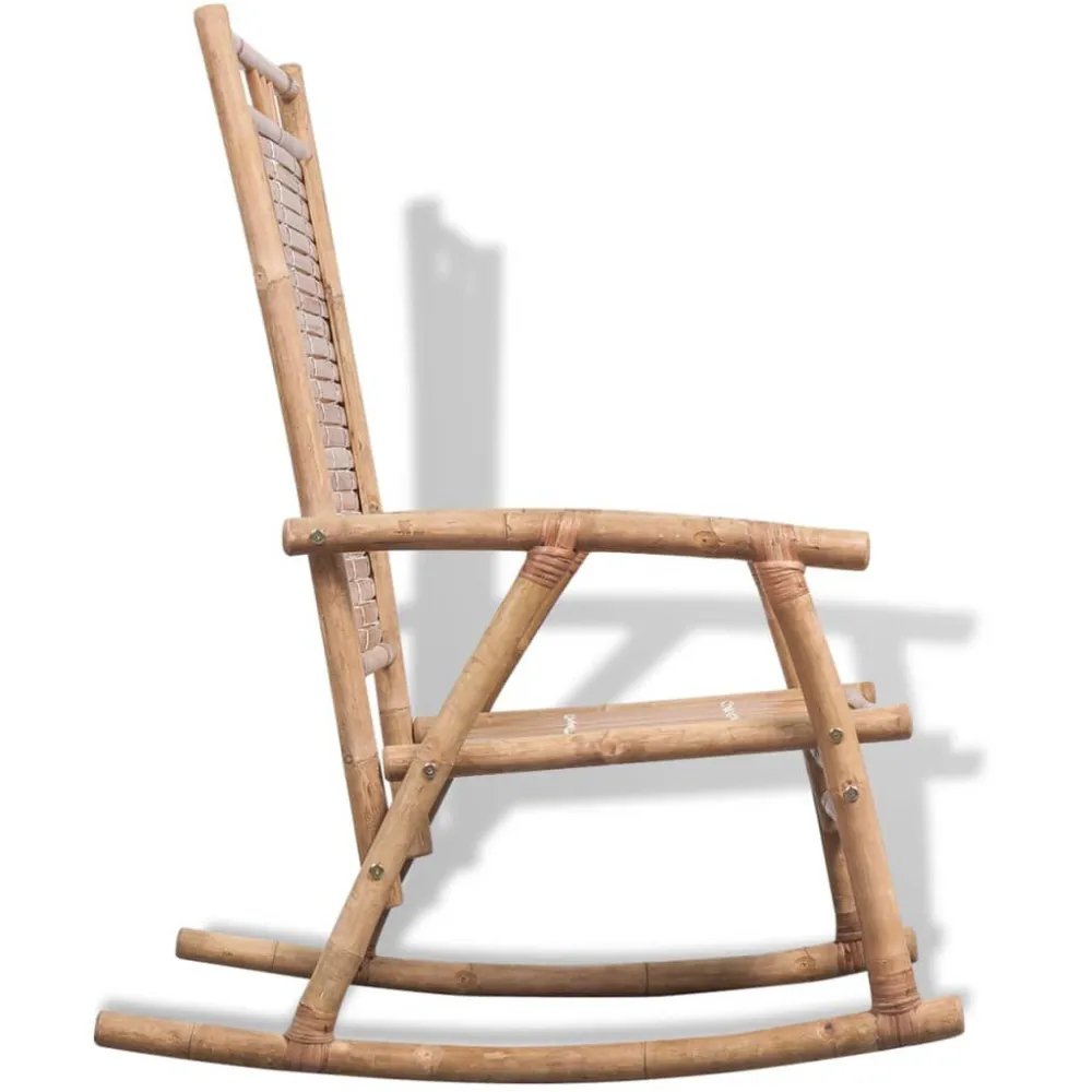 Sedia dondolo bamboo