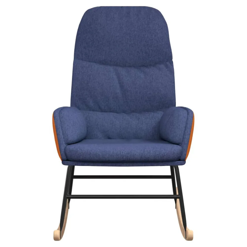 Sedia Dondolo Blu Tessuto