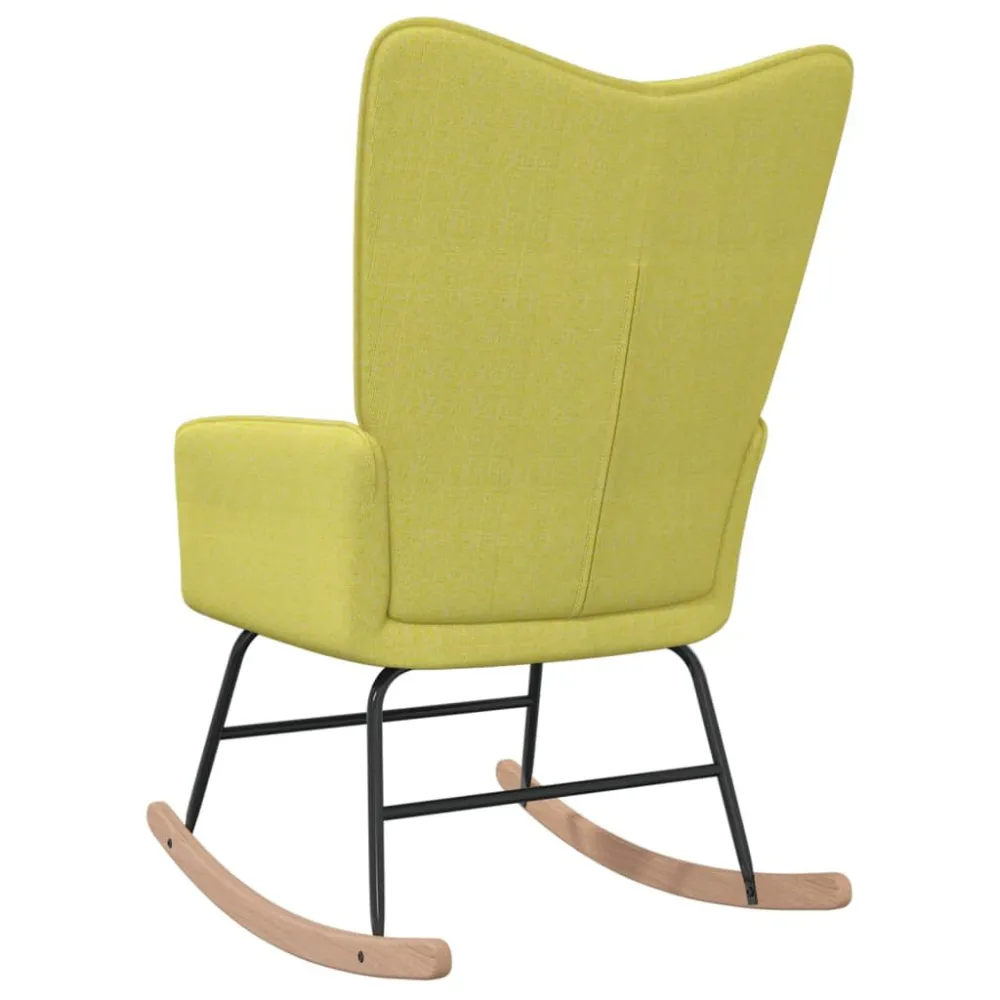 Sedia Dondolo Verde Tessuto