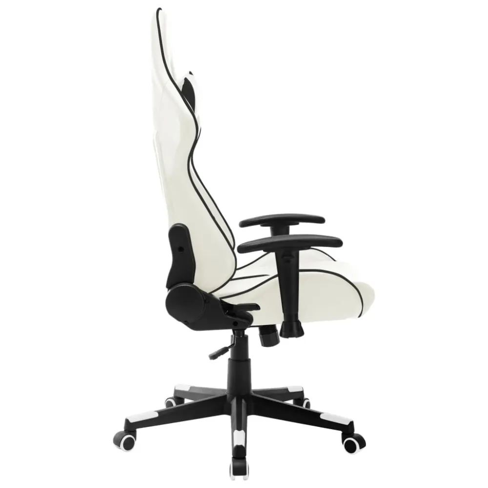 Sedia da Gaming Bianca e Nera Similpelle