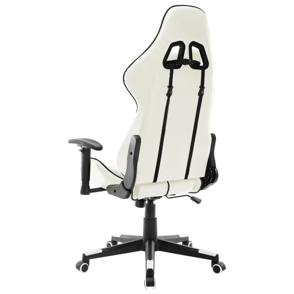 Sedia da Gaming Bianca e Nera Similpelle