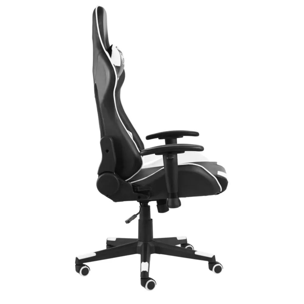 Sedia da Gaming Girevole Bianca PVC