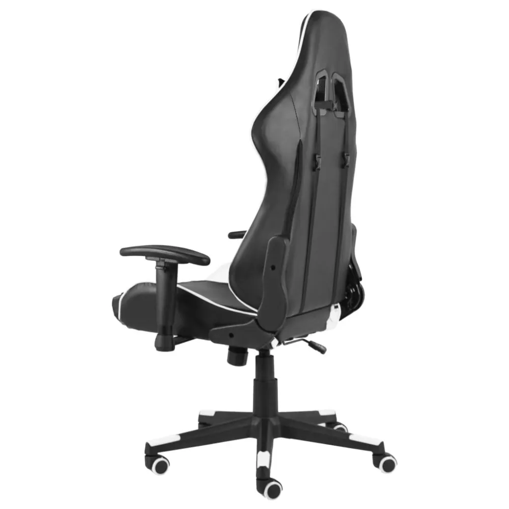 Sedia da Gaming Girevole Bianca PVC