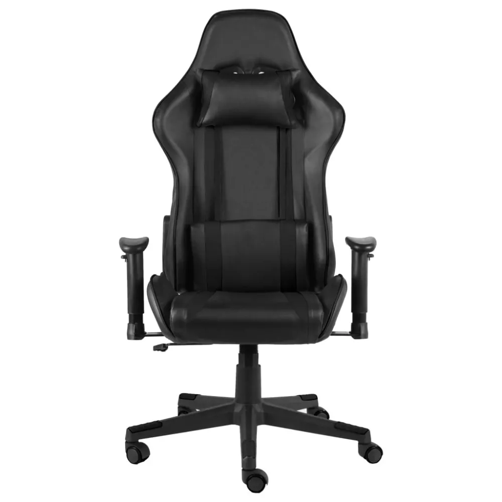 Sedia da Gaming Girevole Nera PVC