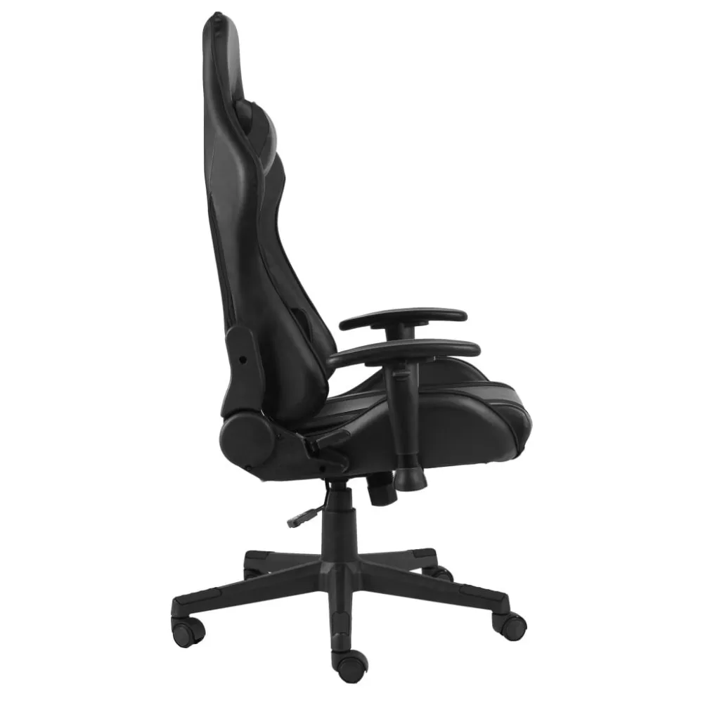 Sedia da Gaming Girevole Nera PVC