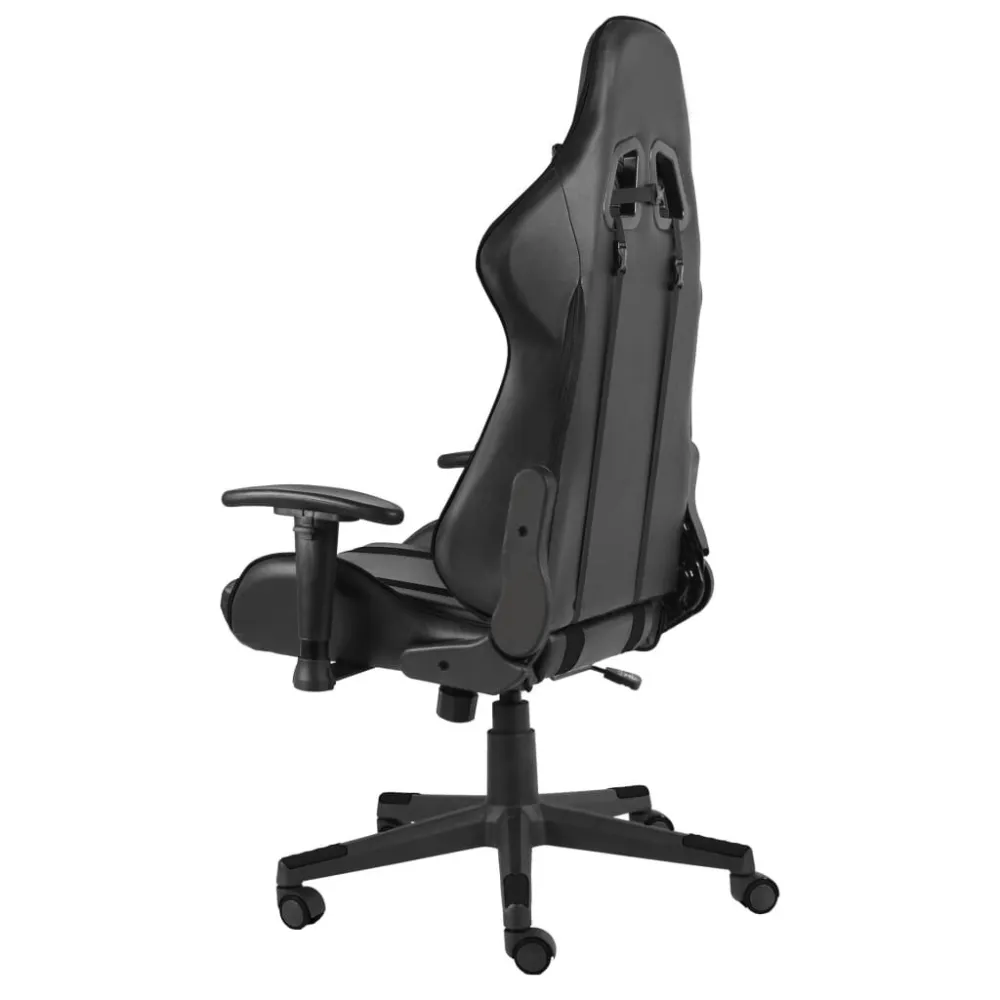 Sedia da Gaming Girevole Nera PVC