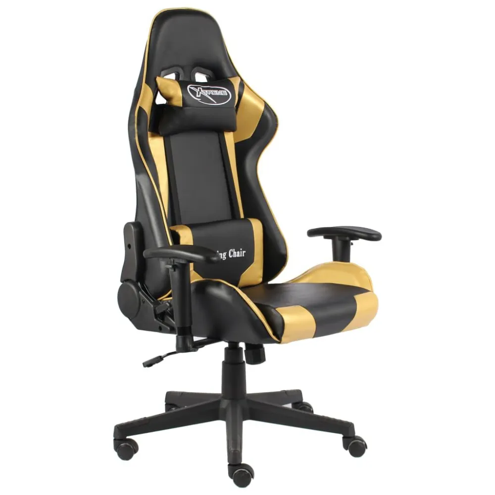 Sedia da Gaming Girevole Oro PVC