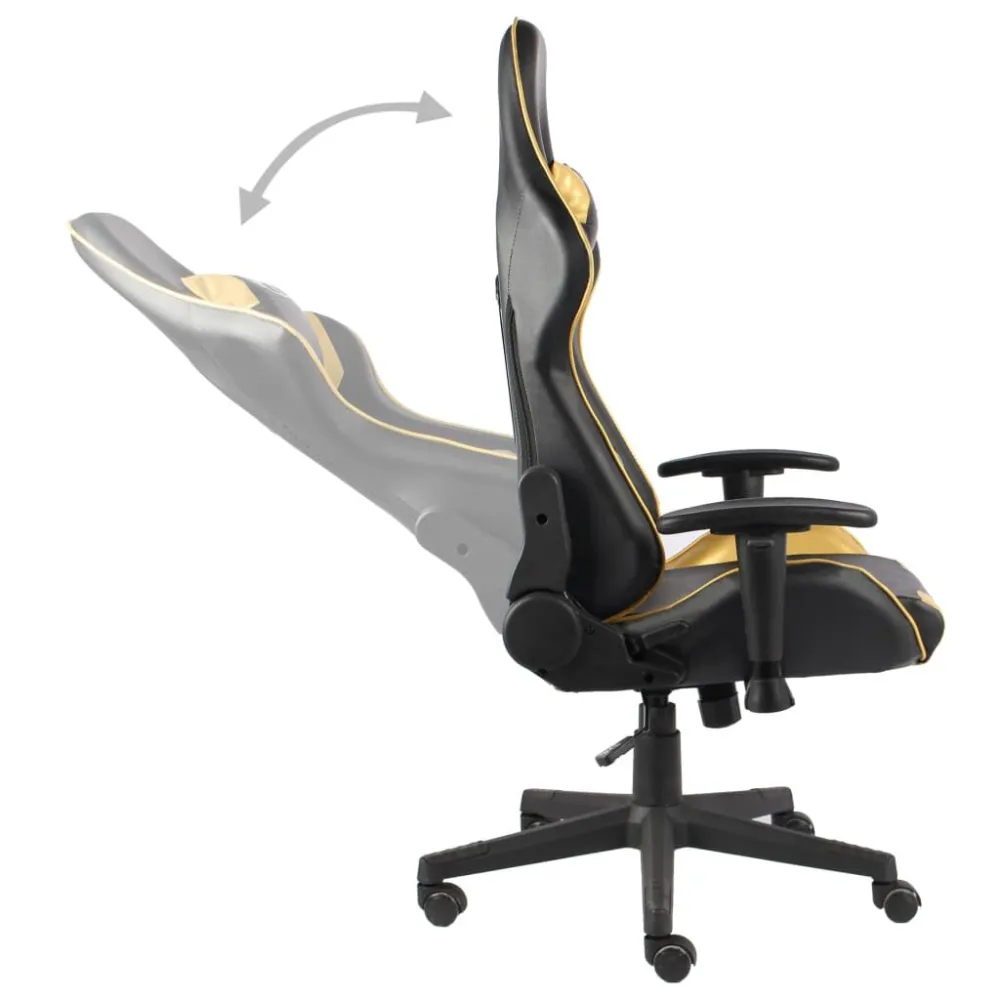 Sedia da Gaming Girevole Oro PVC